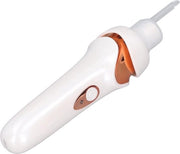 Pulitore Orecchio a LED Silenzioso - Ricaricabile - Aspiratore Orecchio Elettrico - Strumento per la Pulizia delle Orecchie - Bambini Adulti (Bianco)