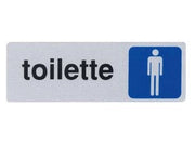 TARGHETTA ADESIVA TOILETTE UOMO- - cm.15x5h. - 10 pezzi