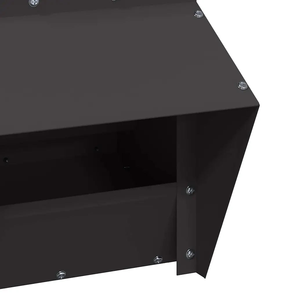 Feeder per pollo Nero 20 x 25 x 35 cm Acciaio laminato a freddo CFW2063604