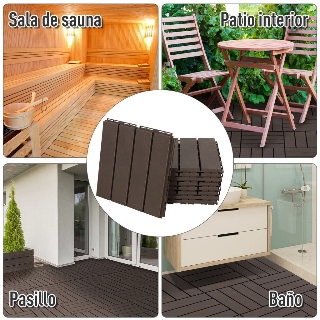 Pavimentazione per esterni ¨C zephmum ¨C 9x30x30 cm marrone