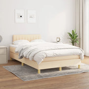 Giroletto a Molle con Materasso Crema 120x200 cm in Tessuto 3140766