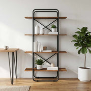 Libreria 4 livelli 60 x 35 x 140 cm PB Legno di quercia 8007838