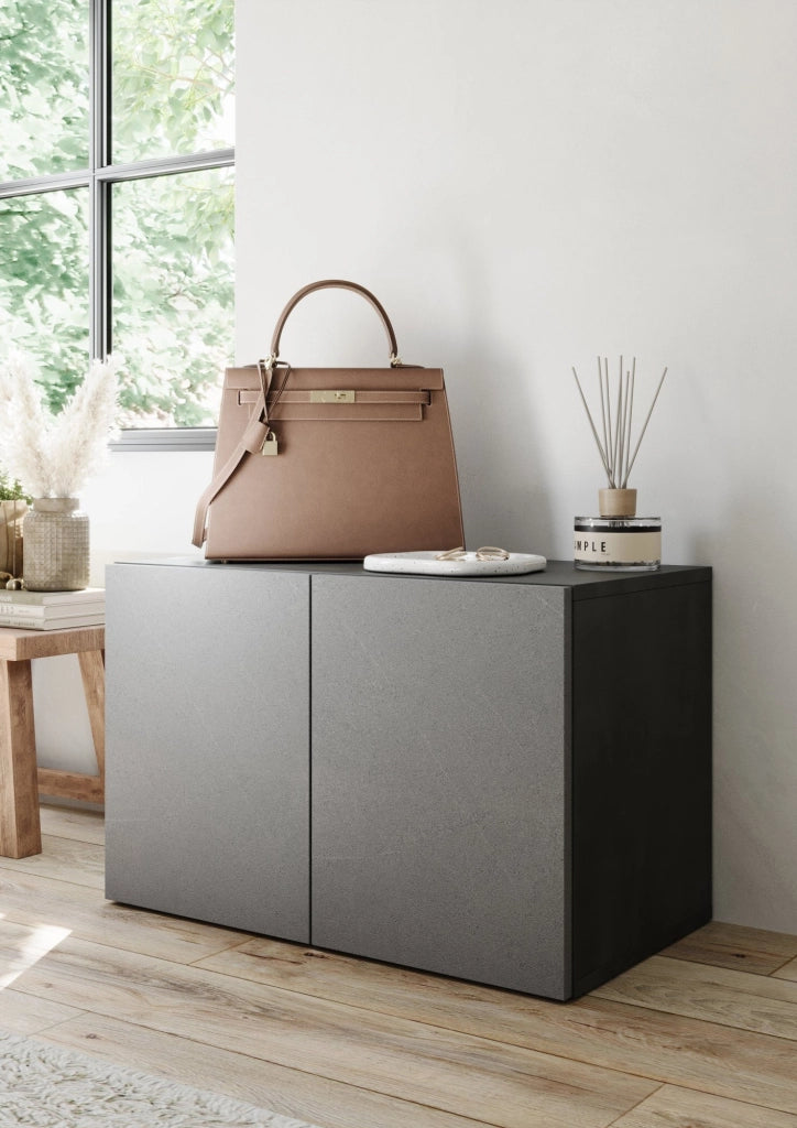 Scorrano, Mobile da Ingresso 2 Paia, 63x35x41h cm Grigio