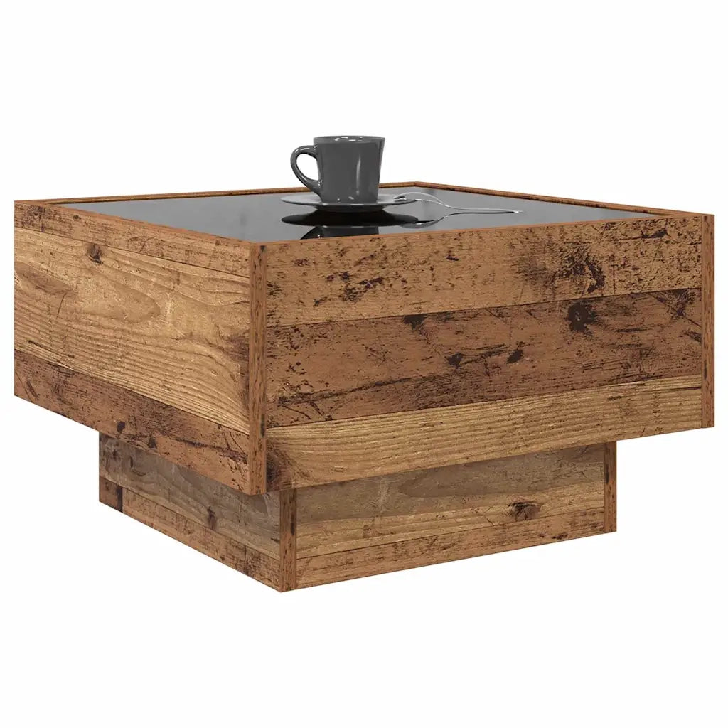 Tavolino da salotto | Tavolino da caff¨¨ | Tavolino da Soggiorno Legno vecchio 50 x 50 x 30 cm