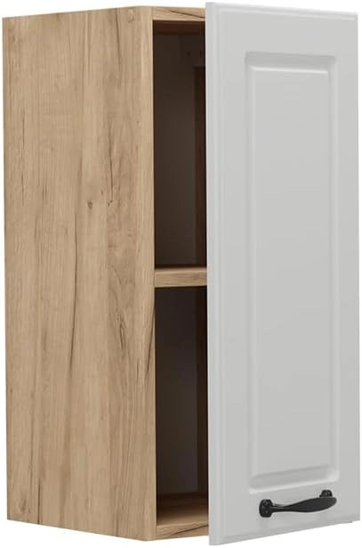 Pensile da cucina R-Line, Bianco casa di campagna, 30 cm