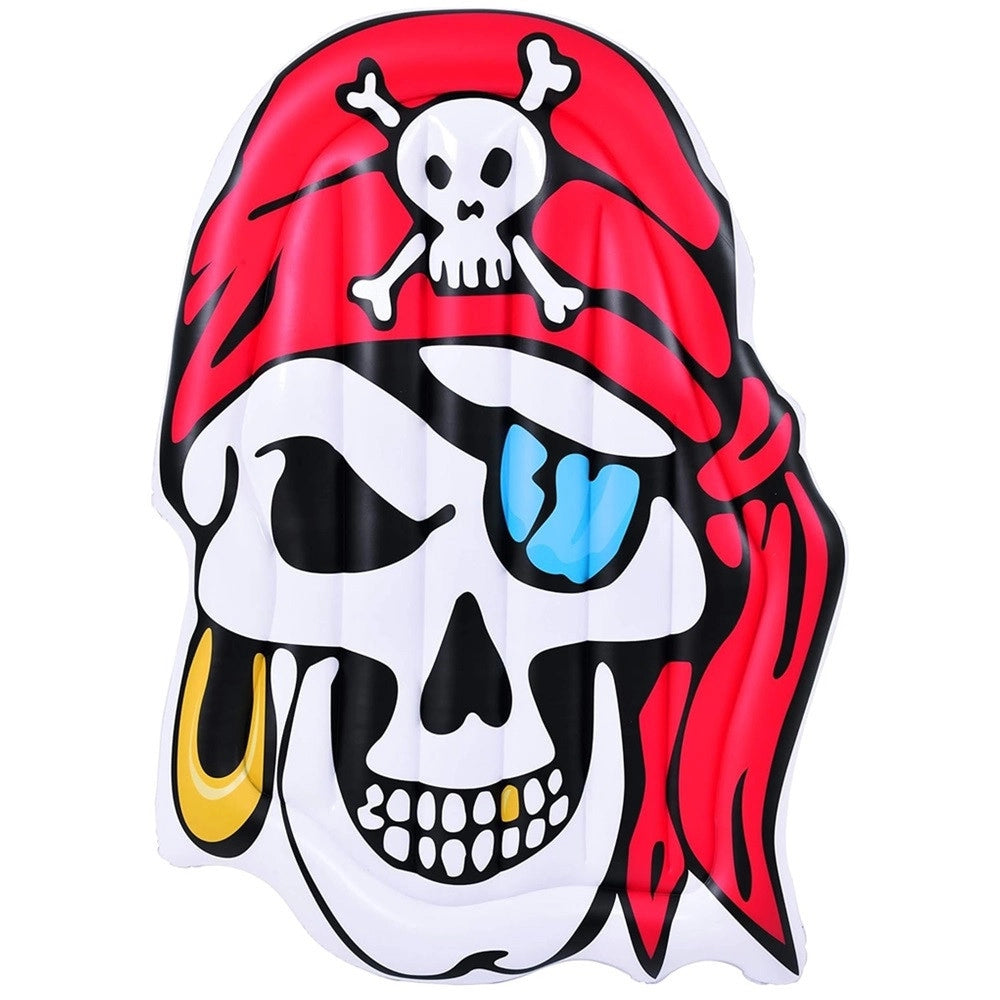 Trade Shop - Materassino Gonfiabile Isola Galleggiante A Forma Di Teschio Pirata 159x120cm 016146 -