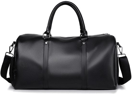 Borsa da viaggio separazione asciutta e umida per sport e yoga con tasca indipendente per scarpe grande capacità borsa fitness, nero