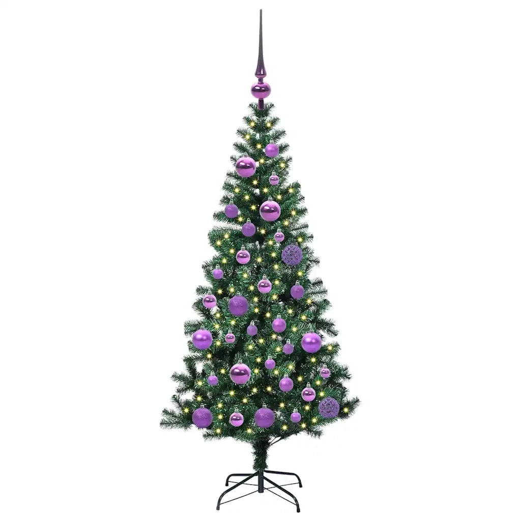 Albero di Natale Artificiale-Albero Natalizio con luci integrate Verde 120 cm 967377