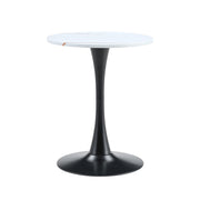 Tavolino da caffè rotondo con base centrale - per soggiorno - in MDF e metallo - 60 cm
