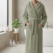 Satiza, Accappatoio 100% Cotone con Cappuccio, Verde Menta