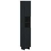 Armadio da Bagno con Ripiano Aperto EDE Nero 30 x 31 x 190 cm 895936