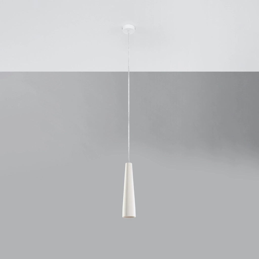 Lampada sospesa ceramica bianca Pure Lume Voltea GU10