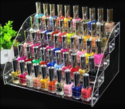 Organizzatore per laccetti da unghie in piedi - Display per matite per labbra - Supporto per make-up trasparente (5 contenitori)