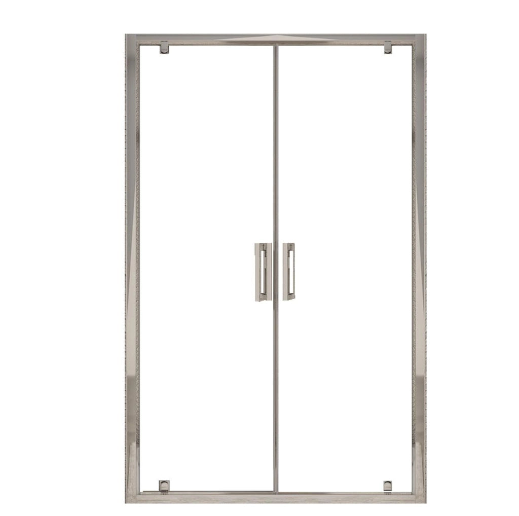 Porta Parete Doccia 110 cm 2 Ante Saloon in Cristallo Trasparente 6mm H195 Bonussi Giuly