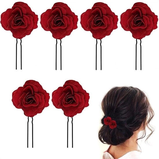 Set di spille per capelli 6 pezzi a forma di U - accessori di matrimonio - decorazioni per capelli - manufatti a mano - spille per capelli