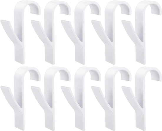Set di Hanger per Radiatori a Mano di 10 pezzi - Bianco - per Bagno - Materiale ABS - Hanger a Forma di Cerchio Adatto per Radiatori Standard