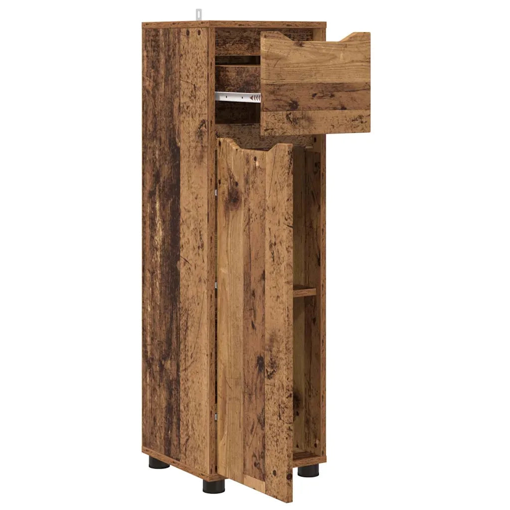 Mobile da Bagno con cassetto Legno vecchio 30,5 x 30 x 101 cm