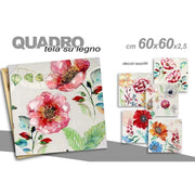 Trade Shop - Quadro Quadretto Decorativo 60x60x2,5cm Tela Su Legno Deluxe Decori Ass. 723643 -