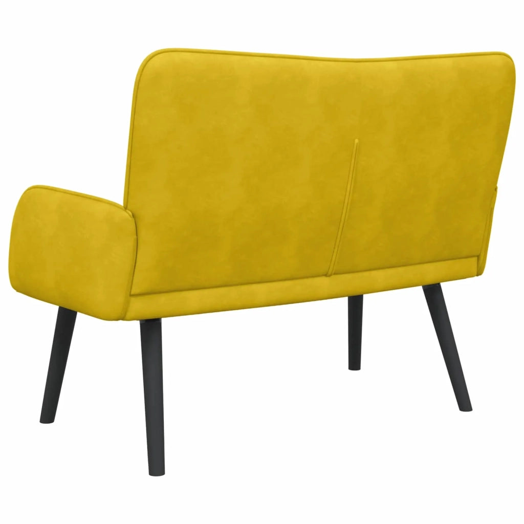Sofa a Due Posti Giallo 115 x 61 x 87 cm Velluto 42028919