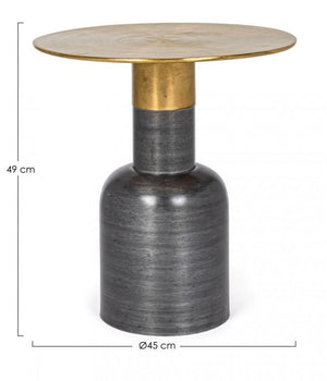 Tavolino Basso Ø45x49 cm in Acciaio