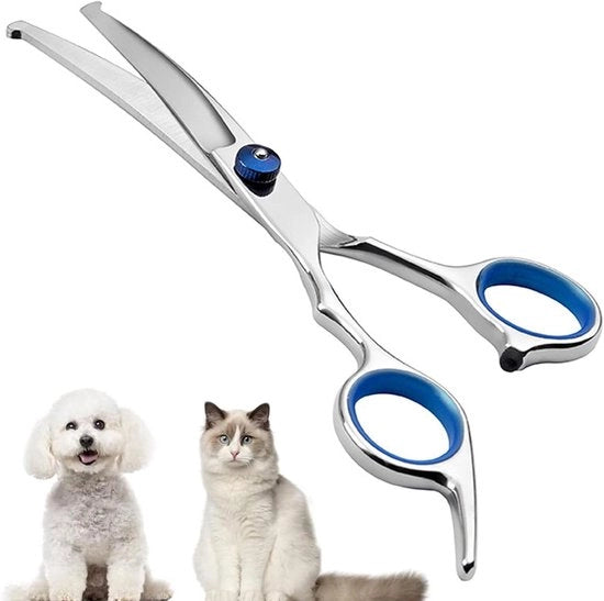 Serra a forma curva per cani e gatti con punta di sicurezza arrotondata - Serra per pelliccia in acciaio inox
