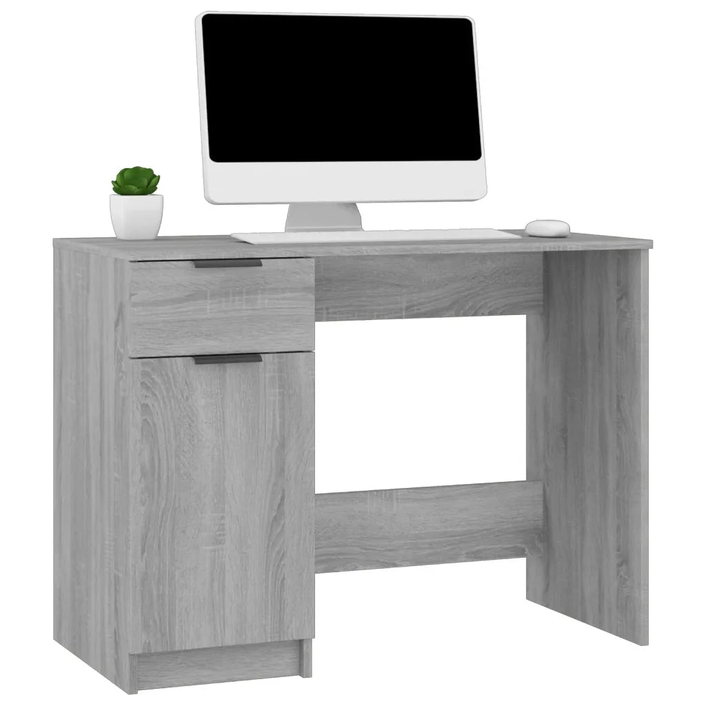 Scrivania Grigio Sonoma 100x50x75 cm in Legno Multistrato 817127
