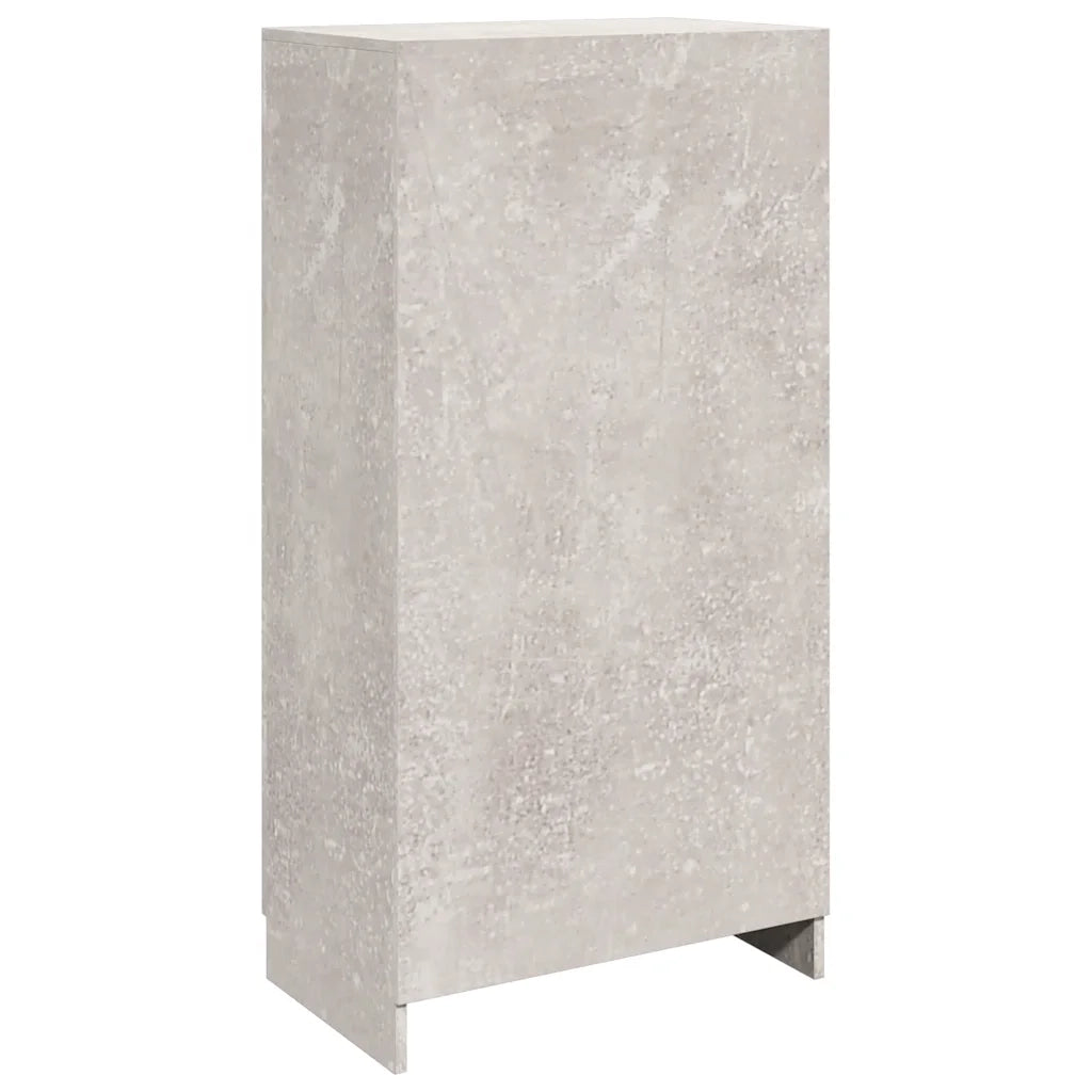 Scarpiera Grigio Cemento 55x35x108 cm in Legno Multistrato 342666