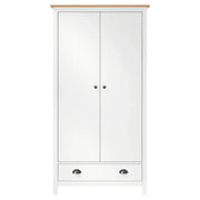 Armadio a 2 Ante Hill Bianco 89x50x170cm in Legno di Pino CFW3940361