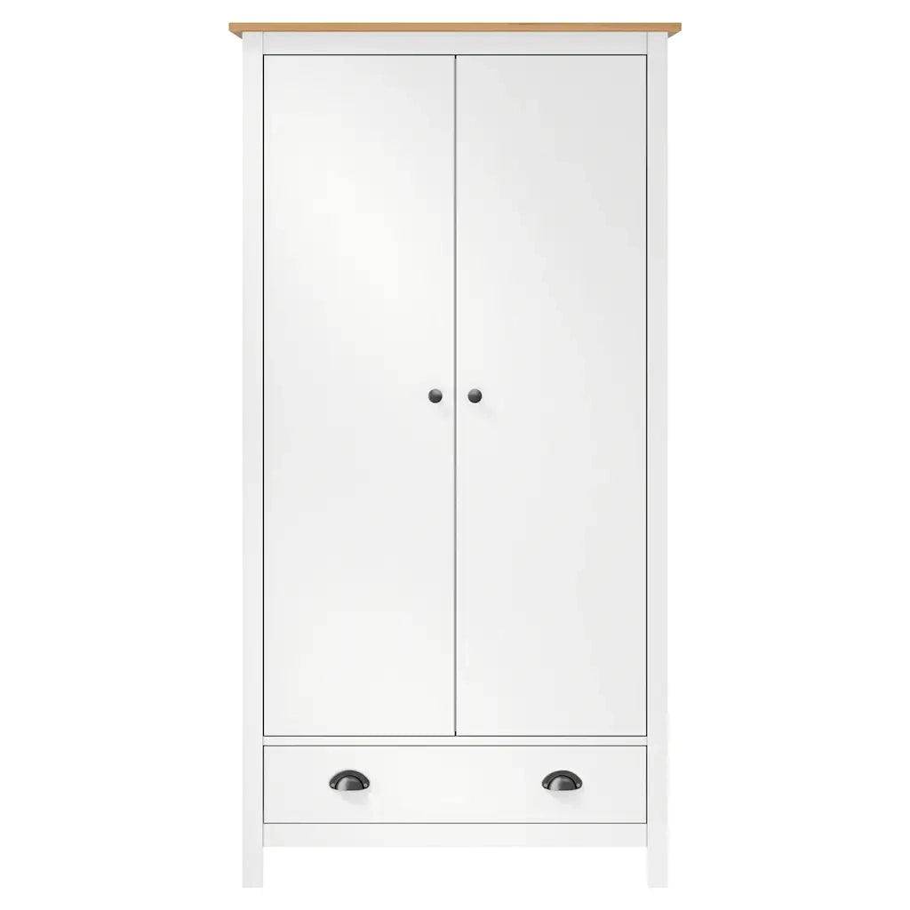 Armadio a 2 Ante Hill Bianco 89x50x170cm in Legno di Pino CFW3940361