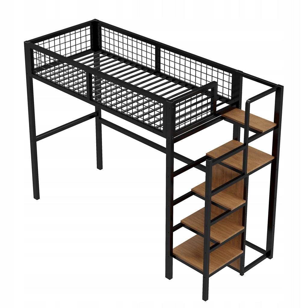 Letto a castello in metallo 90x200 cm - Xylo - Colore nero