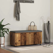 Panca per ingresso con cuscino-Sgabello-Panca da Corridoio Legno vecchio 100 x 38 x 46 cm 170822