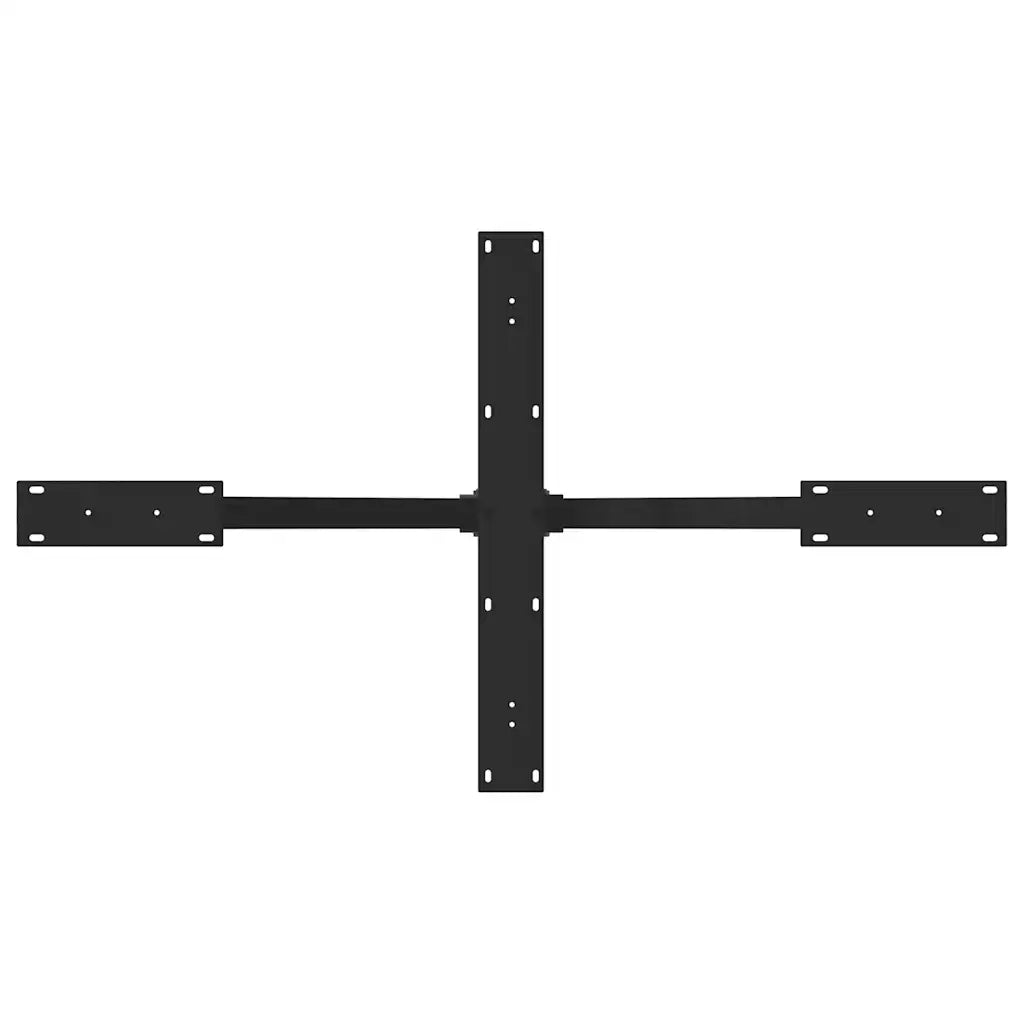 Gamba per Tavolo da Pranzo a Forma di Ragno Nero 120x68x(72-73) cm Acciaio 4013112
