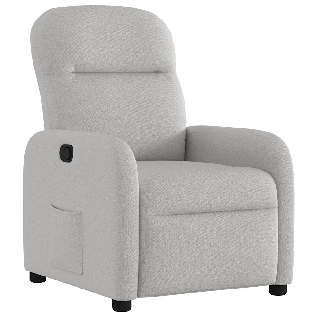 Divano Sedia-Poltrona Reclinabile in Tessuto Grigio Nuvola 269130