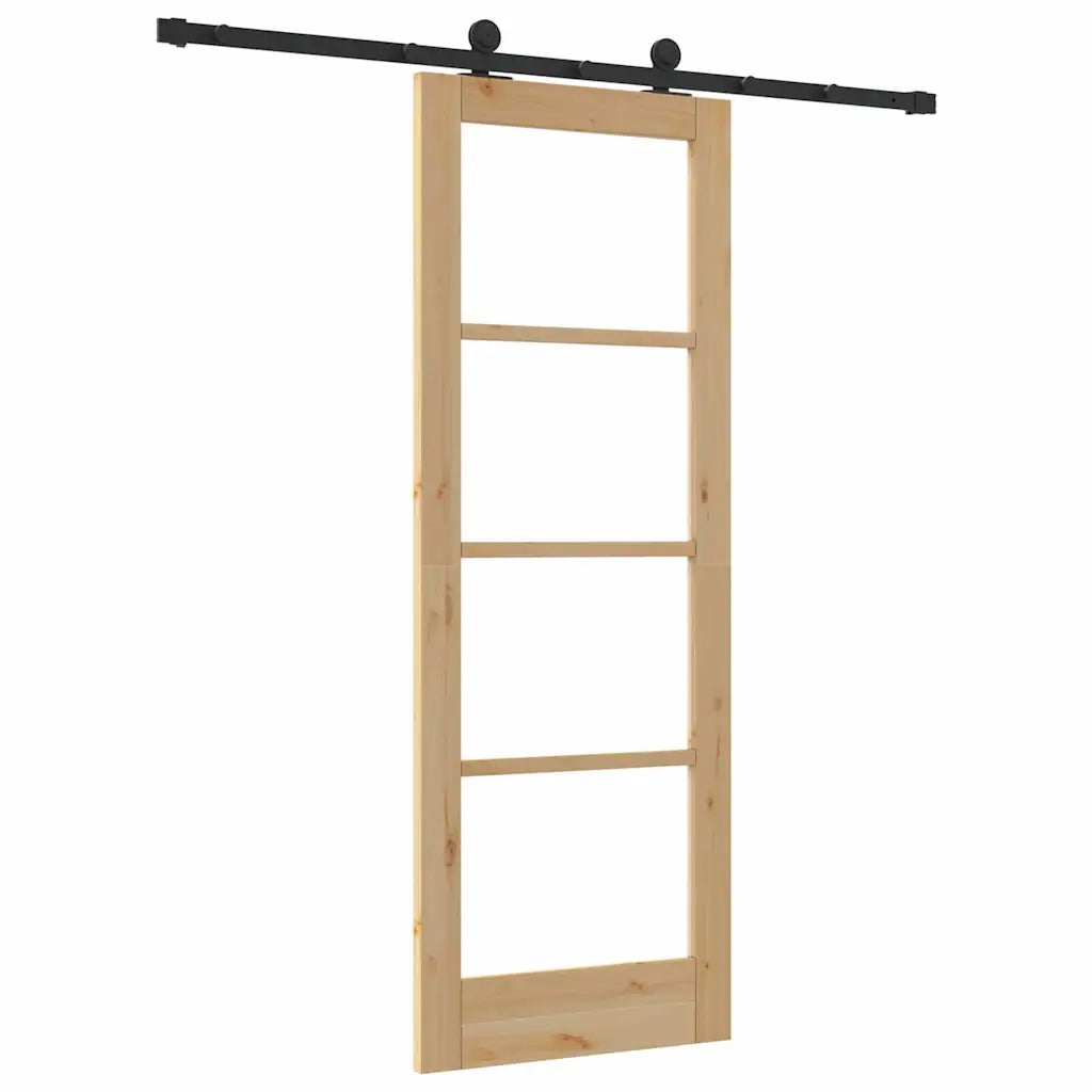 Porta scorrevole ORKDAL Naturale e Nero 73,5 x 198,5 cm 3331987