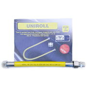 Tubo flessibile gas 0,5 mt  - 1/2" MF inox a norma EN 15266  per piano cottura/cucina  UNIROLL
