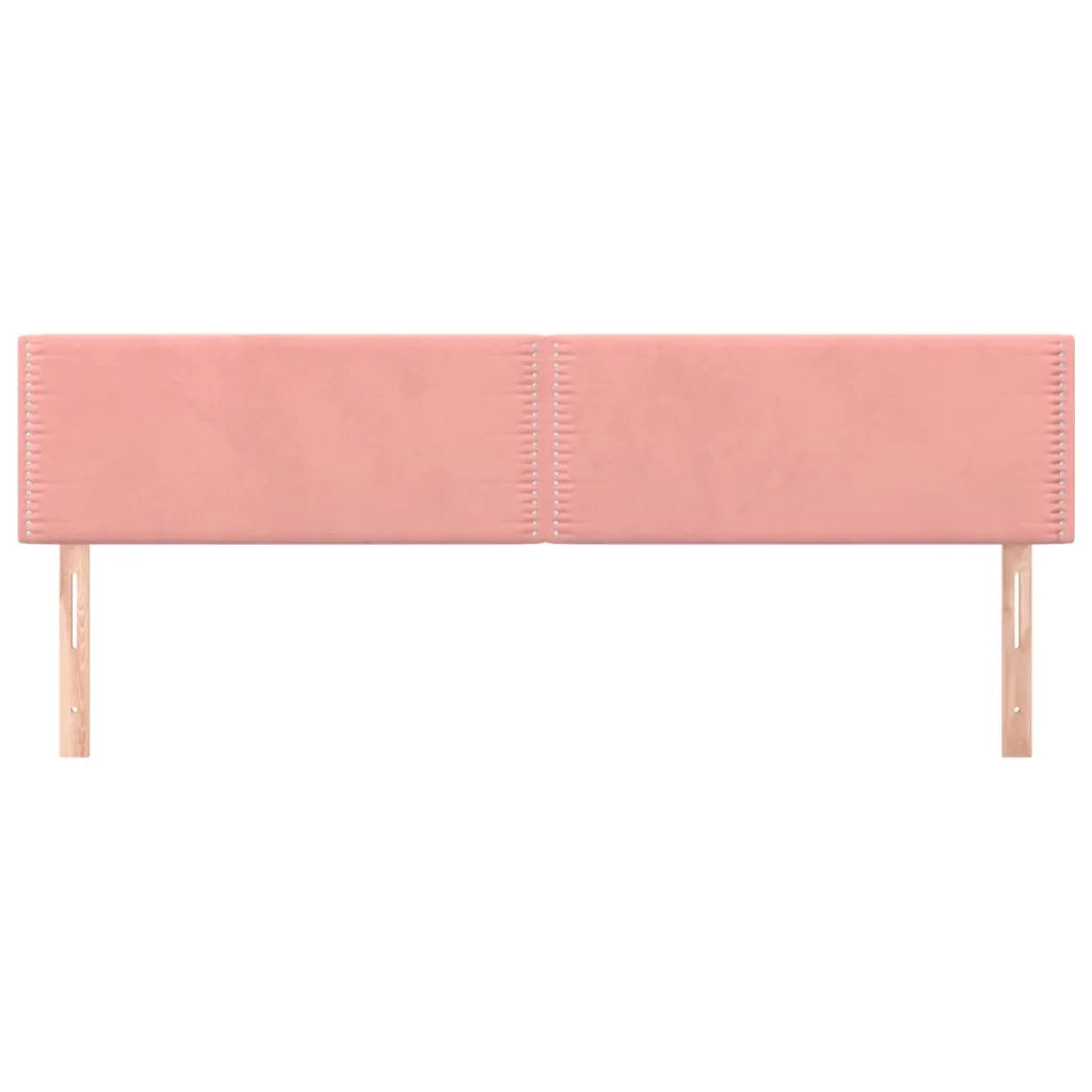 Testiera Rosa 200x5x78/88 cm in Velluto 346003