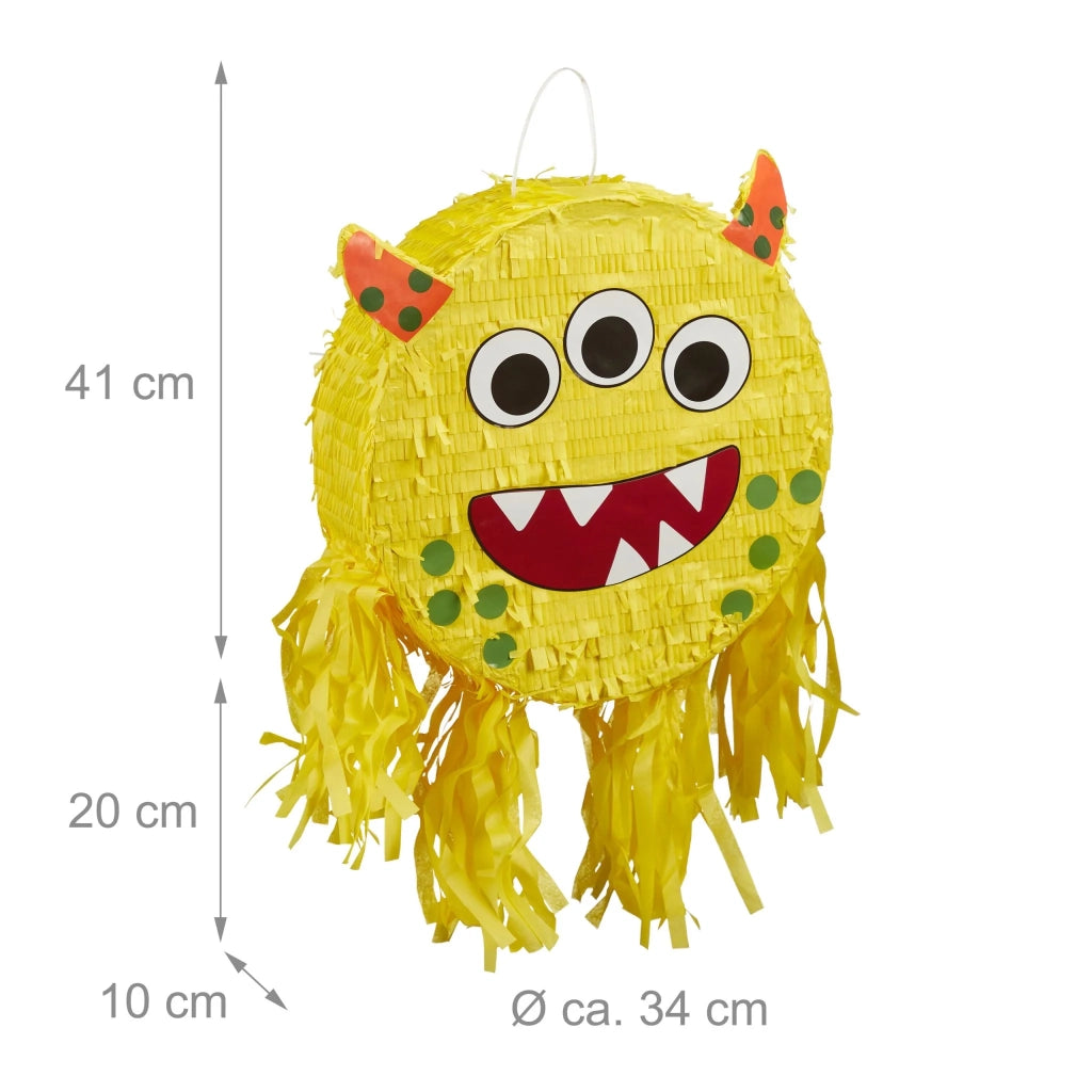 Pignatta a forma di mostro da appendere per compleanno 60 x 40 x 20 cm in carta multicolore 13_0014674