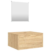 Set Mobili da Bagno | Armadio da bagno 2 pz Rovere in Legno Multistrato