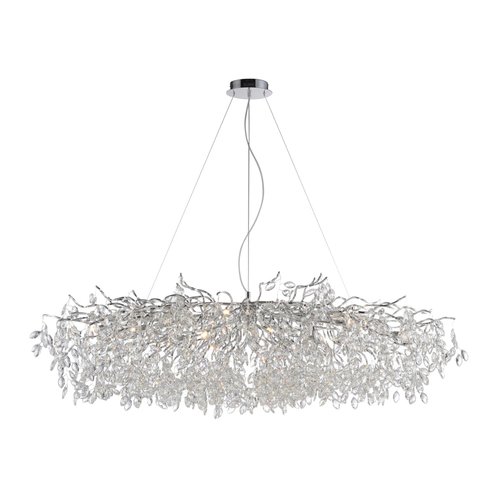 Lampadario cristallo glamour cromato 16xG9 Ricicle Neuhaus