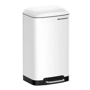 Pattumiera a pedale in acciaio inox bianco da 30 litri 12_0007212