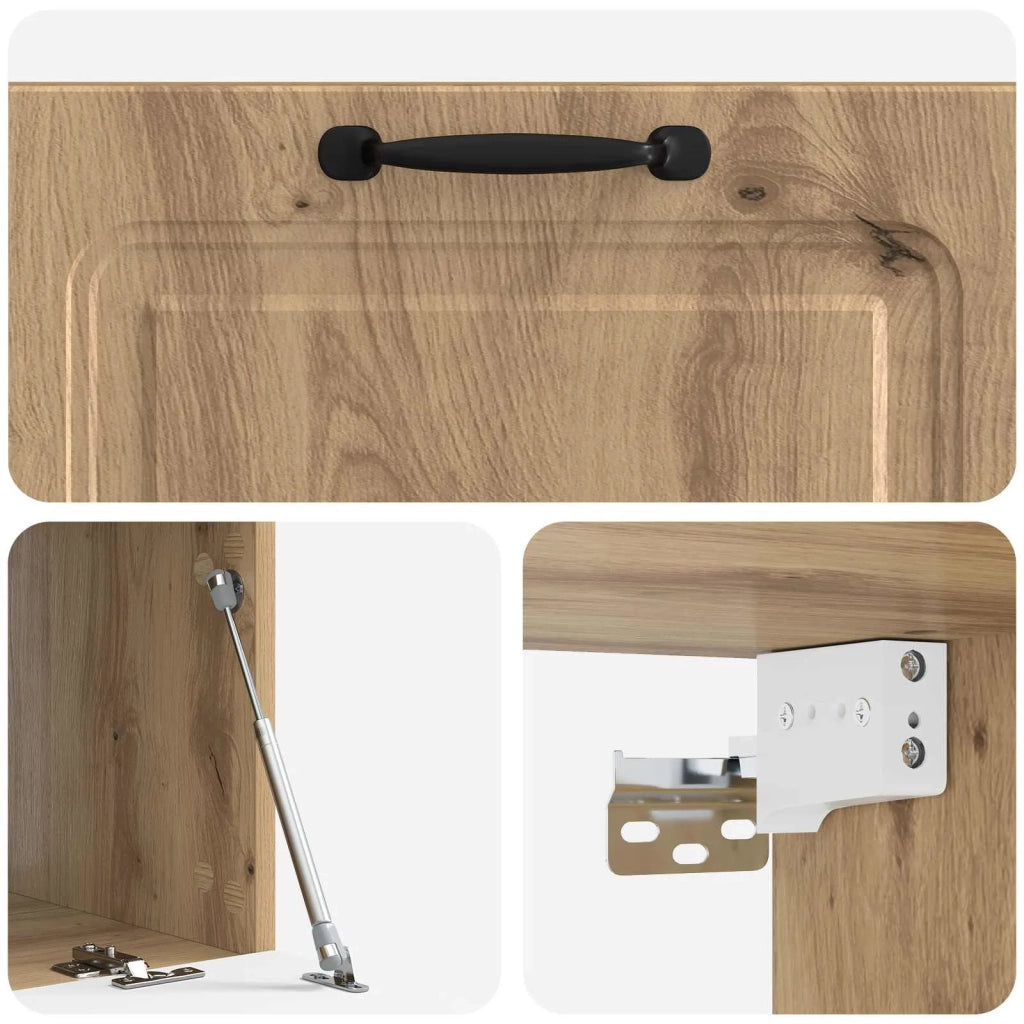 Mobile Porta TV da Muro Rovere Artigianale 78,5 x 41 x 30 cm