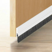 Trade Shop - Asta Parafreddo Paraspifferi Per Porta Adesiva Con Spazzola 100 Cm Bianco -