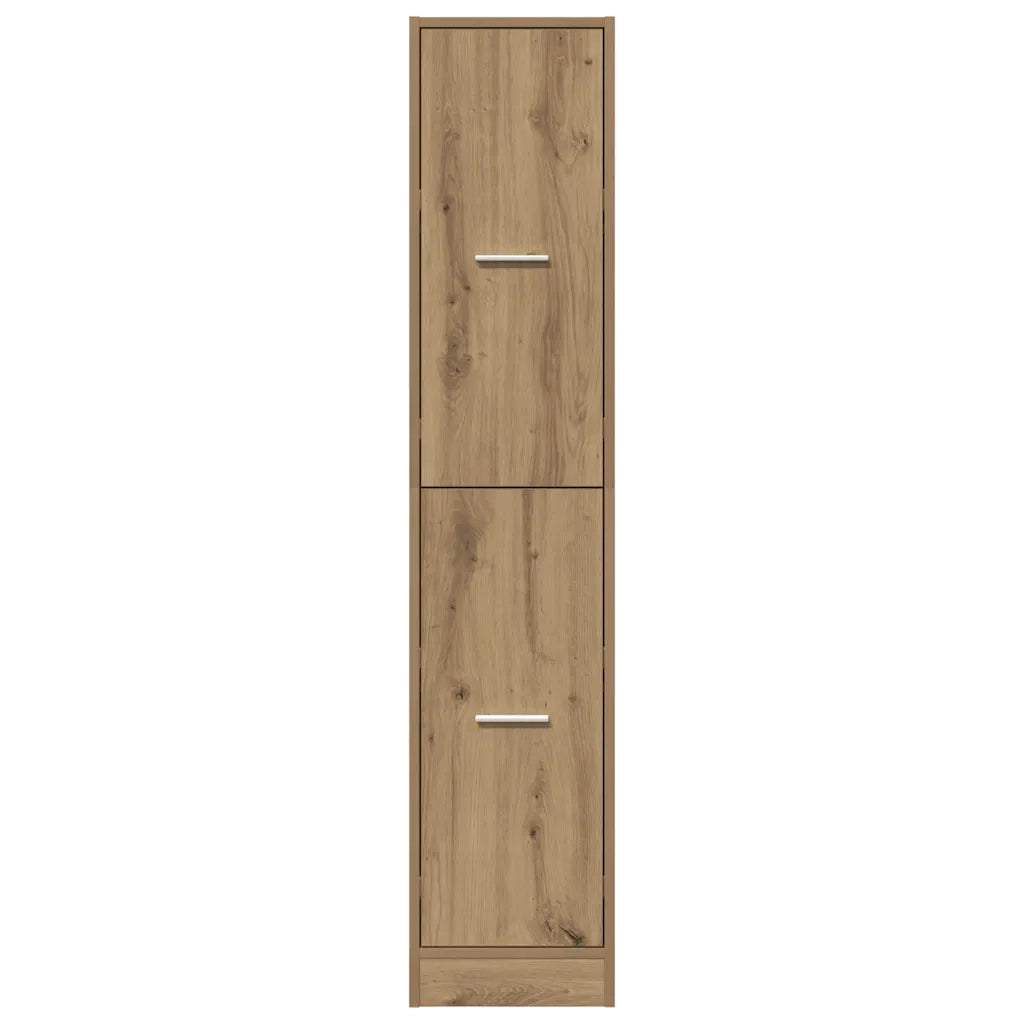 Mobile da farmacia classico contenitore 30 x 41 x 144,5 cm finitura rovere ingegnerizzato realizzato artigianalmente 02_0050627