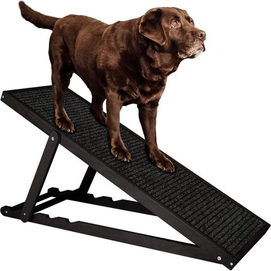 Trappola per cani - Trappola per gatti Opvougbile piattaforma di legno per cani e gatti - Antiscivolo - Nero