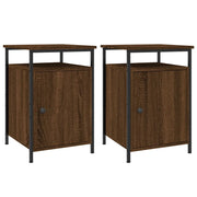 Set di 2 Comodini | Armadio da Notte | Mobiletto da notte Rovere Marrone 40x42x60 cm Legno Multistrato