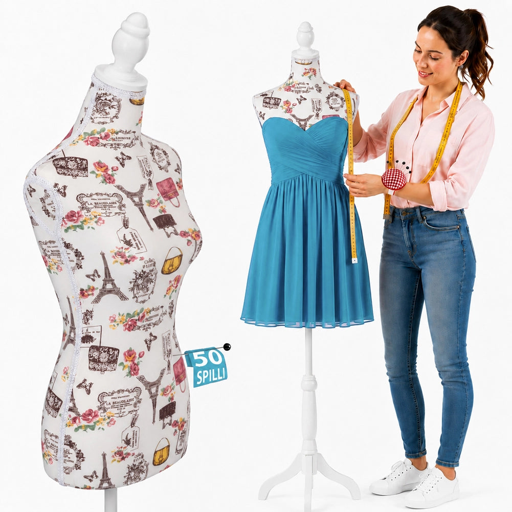 Manichino Sartoriale Femminile con 50 Spilli Modello Colour Paris Sartoria Donna