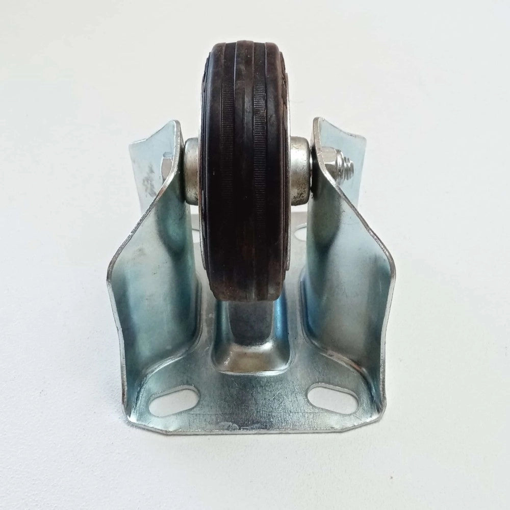 Ruota in gomma da 180mm standard con piastra fissa