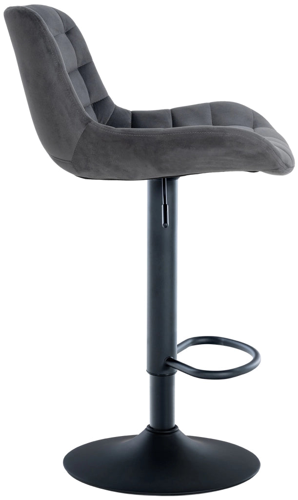 Set di 2 sgabelli da bar Tover grigio scuro,Velluto