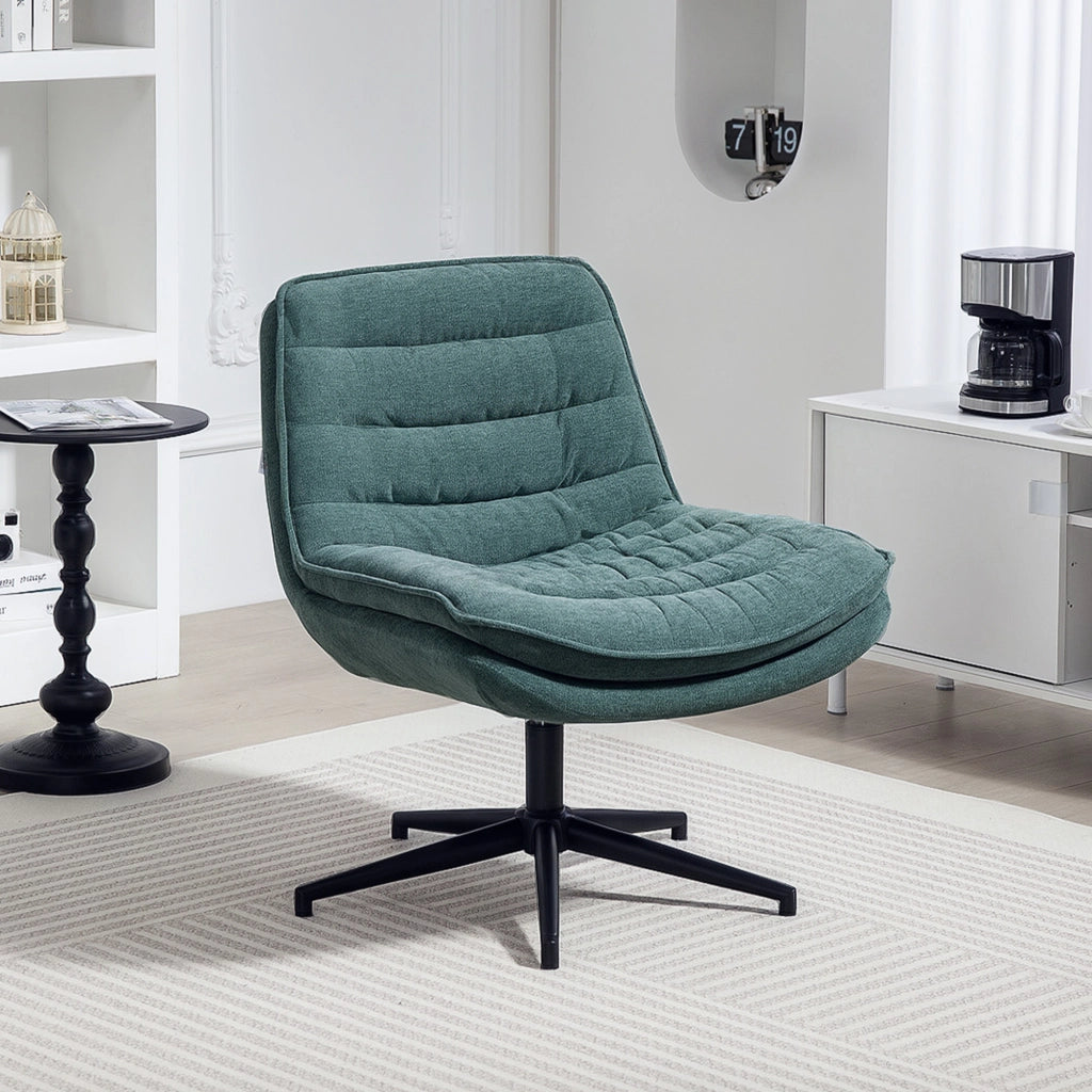 Sedia da ufficio girevole con seduta ampia ¨C Zephmum ¨C Verde scuro