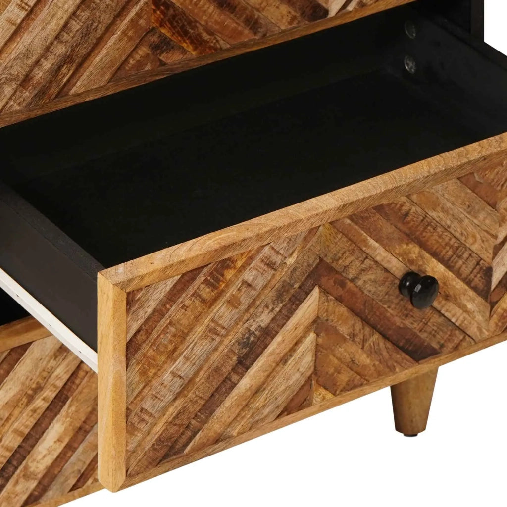 Comodino Marrone 50 x 33 x 60 cm Legno di mango massello